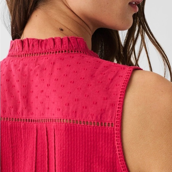 NWT Faherty Willa Sleeveless Top Blouse - Granita Size Large - Picture 4 of 11